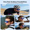 CJkao Smart Riding Glasses with Camera for Men Women, Bluetooth Music, Support Photos/Videos/Voice Recording, Built-in ChatGPT Voice Assistant control, AI sunglasses outdoor Cycling (G5-Blue) view 3