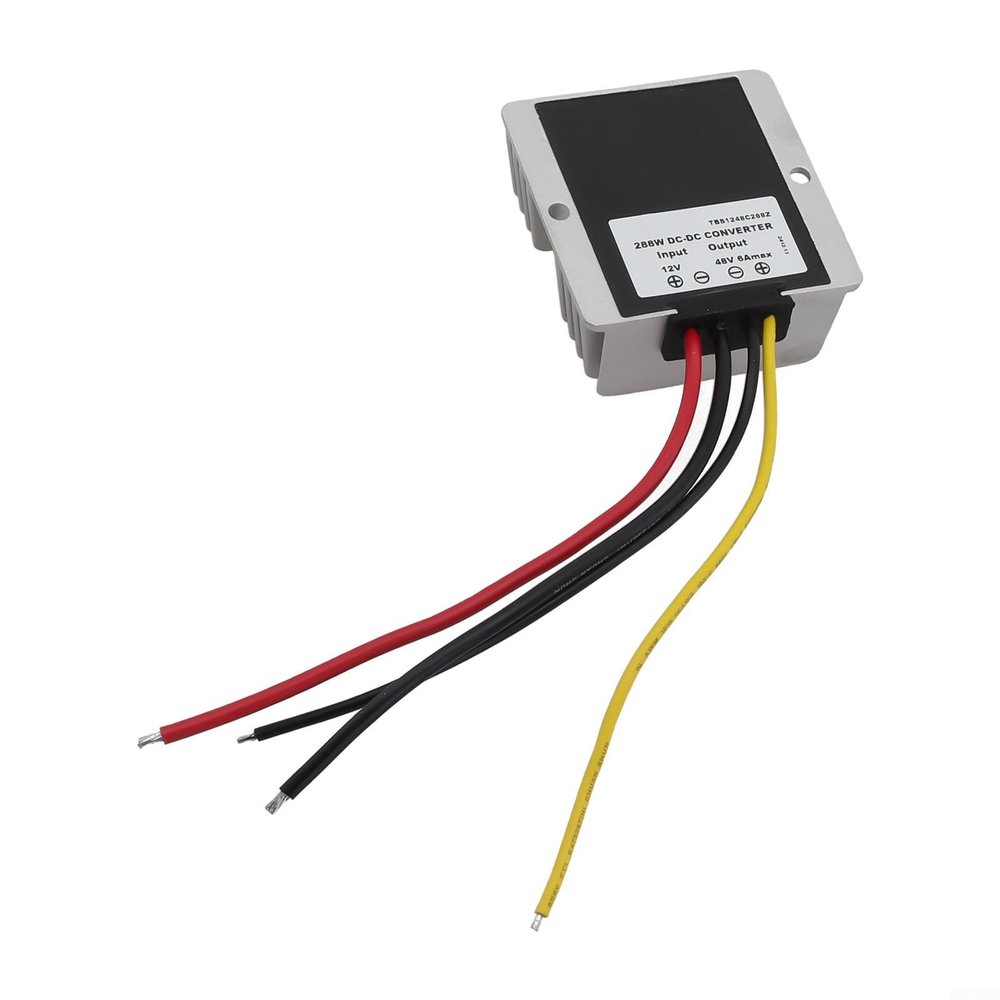 DC-DC Boost Converter 12V to 24V/48V Step Up Voltage Regulator Module, 96% High Efficiency Waterproof IP68 Rated for Vehicle Security Telecom Equipment DC12V to 48V 6A 288W