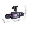 1080P 360 4 Channel Car Dashcam System - Front/Rear/Left/Right Cameras with Night Vision & 32GB SD Card, Plug-in Power for Taxis/Fleets/Family Vehicles & Road Safety Monitoring (Three Sides) view 2