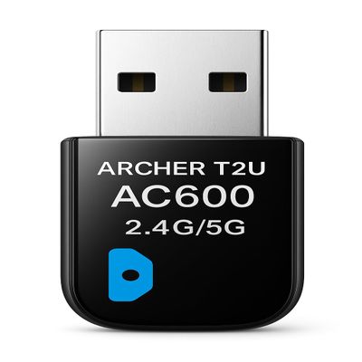 Archer T2U AC600 Dual Band USB WiFi Adapter, 2.4GHz/5GHz Wireless Network Card Dongle, Mini USB WiFi Stick for PC, Supports Windows XP/7/8/8.1/10, Mac OS 10.710.14, High Speed, Compact Design Archer