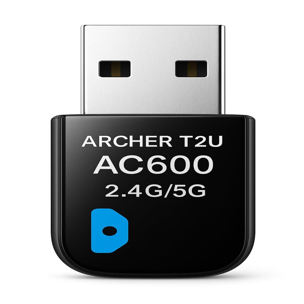 Archer T2U AC600 Dual Band USB WiFi Adapter, 2.4GHz/5GHz Wireless Network Card Dongle, Mini USB WiFi Stick for PC, Supports Windows XP/7/8/8.1/10, Mac OS 10.710.14, High Speed, Compact Design Archer