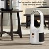 Badafaci Bladeless Desk Fan, 6 Speed Quiet Portable USB Fan with Turbocharged Airflow for Home Office Bedroom (White) view 3