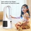 Badafaci Bladeless Desk Fan, 6 Speed Quiet Portable USB Fan with Turbocharged Airflow for Home Office Bedroom (White) view 4