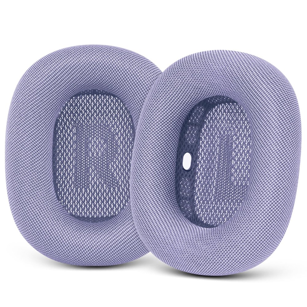 GEVO Upgraded Ear Cushions Replacement Earpads for Apple AirPods Max Headphones, Mesh Fabric Ear Pads Ear Covers Cups with Memory Foam and Magnet for AirPods Max (Purple)
