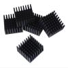 5Pcs Computer Black Slot Aluminium Heat Sink Cooler Radiator 25 * 25 * 10mm Compatible with Electronic Chip Heat Dissipation Cooling Pads view 1