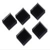 5Pcs Computer Black Slot Aluminium Heat Sink Cooler Radiator 25 * 25 * 10mm Compatible with Electronic Chip Heat Dissipation Cooling Pads view 2