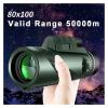 80x100 HD Zoom Monocular Telescope Portable Binoculars Long Range,Compatible for Hunting Camping with Tripod Phone Clip(DDLS-80x100) view 2