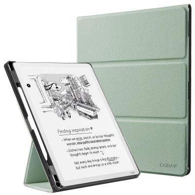 CoBak Case for 11" Kindle Scribe 3rd Generation 2025, Kindle Scribe Colorsoft with Two Viewing Angles - All New PU Leather Cover with Auto Sleep Wake, Pen Holder. Sage Green