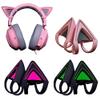 1Pair Kitty Cat Ears Pink Green Purple for Kraken V2 Headphones Headsets view 3