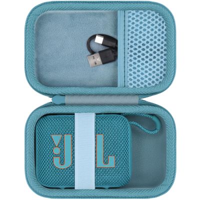 co2CREA Hard Carrying Case Replacement for JBL Go 4 Go3 Go 3 Eco Portable Speaker (Teal Case)