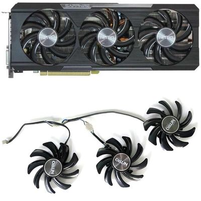 3PCS Cooling Fans 85MM FDC10H12S9-C for Sapphire R9-290X R9 390 8G for Nitro 390X D5 Tri-X Video Card Laptop Parts