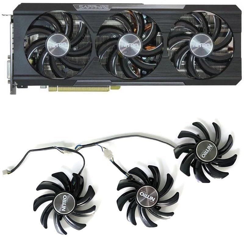 3PCS Cooling Fans 85MM FDC10H12S9-C for Sapphire R9-290X R9 390 8G for Nitro 390X D5 Tri-X Video Card Laptop Parts
