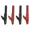 4MM Insulated Clips with PA Insulation Sheath, Nickel Plated Copper Connectors for Wire Connection, Red and Black Clamps Clips for Banana view 2