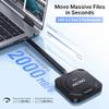OSCOO 512GB Magnetic External SSD with Stand, Up to 2000MB/s  Portable Phone SSD & Solid State Backup Drive Compatible with MagSafe for iPhone 15/16/17, Mac, Laptop, Tablet view 2