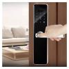 MZZKFC Black Fingerprint Lock for Wooden Door, Smart Door Handle Lock with Touch Digital Keypad & Key & Magnetic Card, Metal Finger Print Lock for Doors view 1