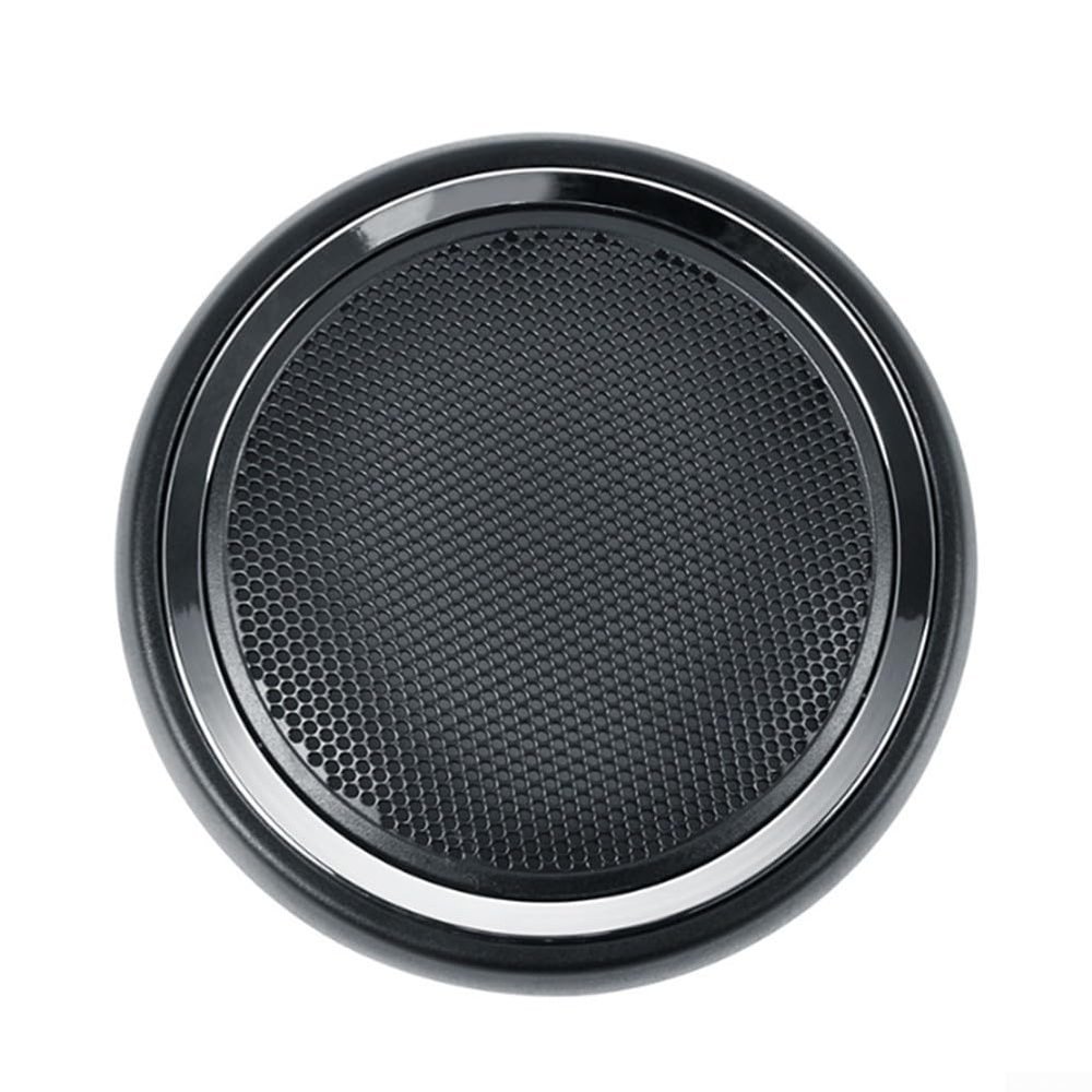 ABS Front Door Speaker Cover Grille Compatible for Mini Cooper R55 R56 R57 R58 R59 2007-2015, Black and Glossy Chrome Finish, OEM 51412753333 51412756567, Replacement Interior Audio Trim