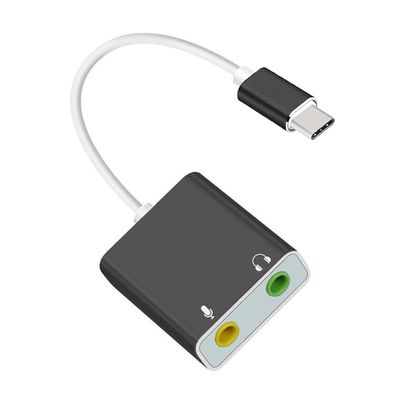 3.5mm USB Stereo Sound Adapter External Sound Card Converters for Voice Changing