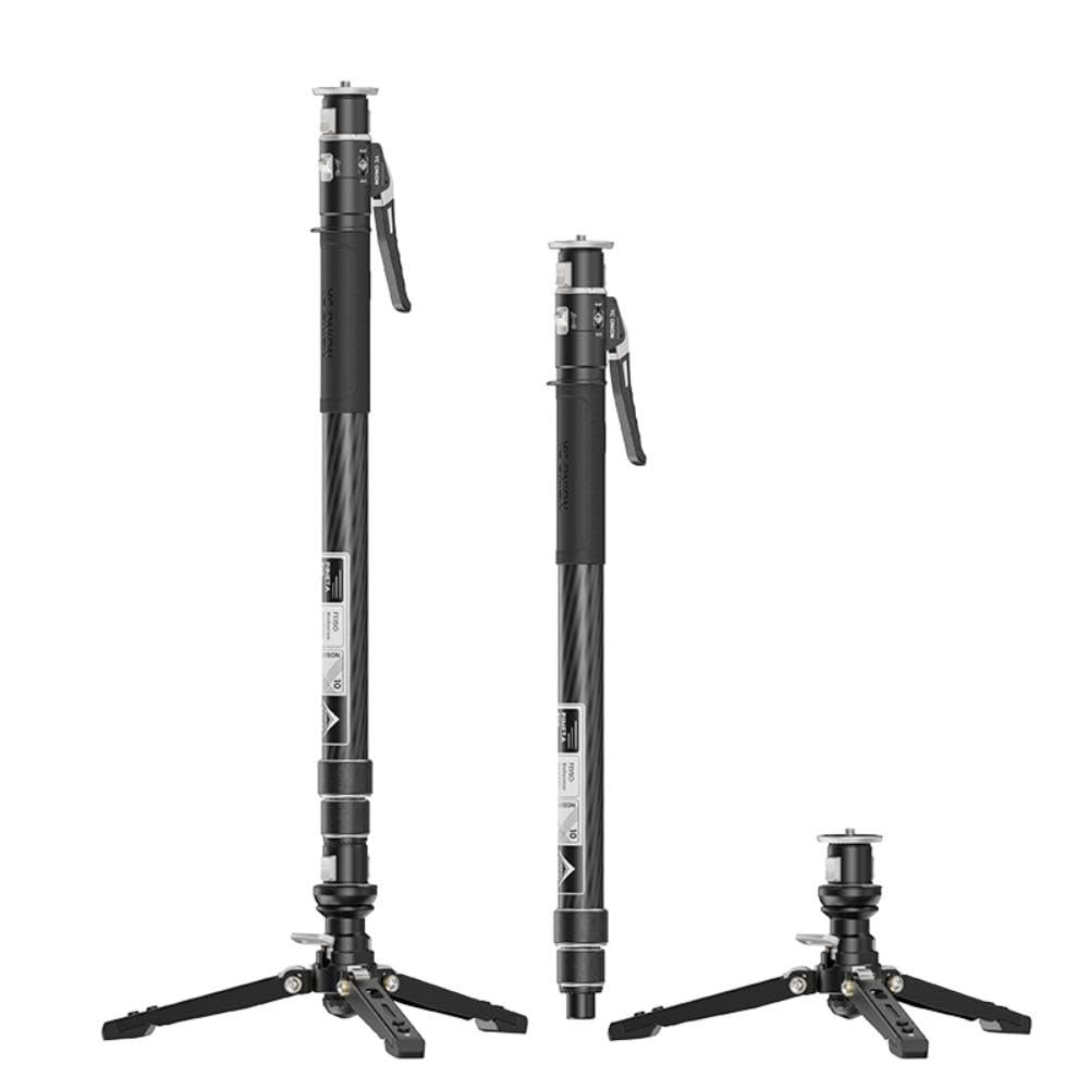 YC ONION FOTO PINETA Monopod Pro One-Hand Operation, Quick Release Plate,Carbon Fiber Height 30-63in Max Load 22lbs