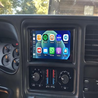 Car Radio for 2003 2004 2005 2006 Chevy Suburban 1500 2500 [2+32G] with Wireless Carplay Android Auto Bluetooth Touchscreen Stereo GPS/SWC/FM/