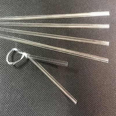 100pcs Clear Plastic wire free metal free twist ties no wire inside for bundling and securing plastic bags, toy packaging or cables (Clear Flat, 7 in)