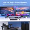 8K@60Hz KVM Switch 2 Monitors 2 Computers HDMI, 4K@120Hz KVM Switches Dual Monitor with 4 USB 3.0 Ports Sharing Keyboard Mouse Printer, Monitors Switch for 2 Computers, HDMI Switcher 2 in 2 Out view 2