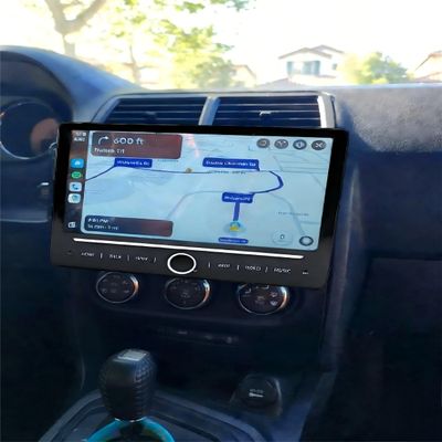10-Inch Car Stereo Radio for Dodge Challenger 2008-2014 with Apple CarPlay & Android Auto 4+64GB Touch Screen Head Unit, Single Knob Control GPS Bluetooth WiFi DSP FM RDS Camera