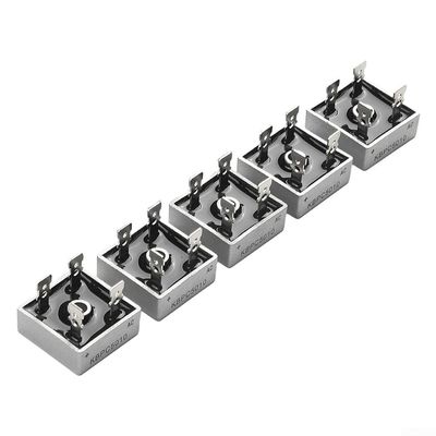 5Pcs KBPC5010 1000V 50A Metal Case Single Phase Diode Bridge Rectifier, Through Hole Mount High Voltage Full Wave Rectifier Module