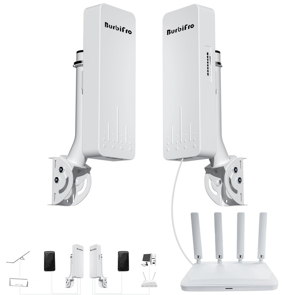 Point to Point Starlink Internet Long Range Transmission with WiFi 6 Router and Bracket for Starlink Gen 3 Router, Starlink WiFi Extender, 5.8GHz 3KM with 18dBi High Gain Antenna, 2 Pack