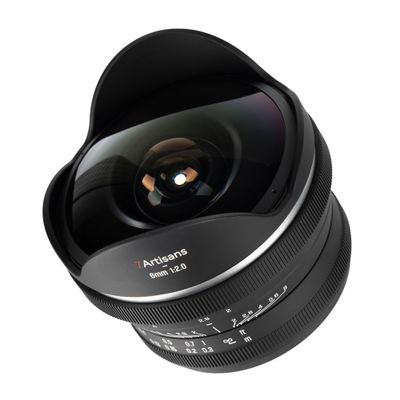 7artisans 6mm F2.0 APS-C Format Fisheye Lens, 220 Ultra Wide View Angle, Manual Focus for Panasonic Micro 4/3 Mount GH4, GH5, GH6, GH7, GX8, GX85, GX97, GX9, GF7, GF8, GF9 Cameras