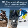 Khptop Motorcycle Helmet Bluetooth Headset, Bluetooth 5.4 Intercom for 2 Riders up to 1000m, IPX7 Waterproof, HD Speakers for Harley, Dirt Bike, ATV, & Snowmobile Helmet Communication System view 3