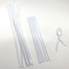 100pcs White Plastic wire free metal free twist ties no wire inside for bundling and securing plastic bags, toy packaging or cables (White Flat, 7 in) view 1