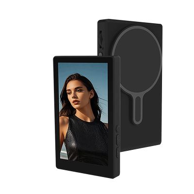 Andoer Magnetic Vlog Selfie Monitor Screen Touchscreen and Zoom Adjustment 3.97in Wireless Back Camera Monitor for Vlog