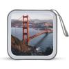 FekiLoot San Francisco Golden Gate Bridge DVD Case Large Storage Disc Wallet Bag Portable CD Case Holder 40 Capacity Hard Plastic Disc Cases Storage Binder DVD Case Wallet for Car Home Office Travel view 1