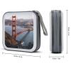 FekiLoot San Francisco Golden Gate Bridge DVD Case Large Storage Disc Wallet Bag Portable CD Case Holder 40 Capacity Hard Plastic Disc Cases Storage Binder DVD Case Wallet for Car Home Office Travel view 2