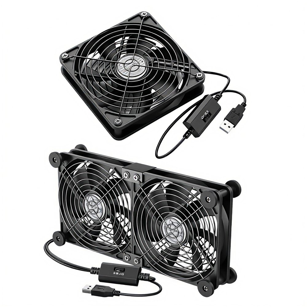 80MM USB Computer Fan and 1 Dual Cooling Fan
