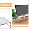 BUGUUYO Acrylic Monitor Stand and Keyboard Cover 2-In-1 Anti-Cat Dust Protector with Ergonomic Wrist Pad Computer Lifting Rack for Home Office PC Gaming Setup view 3