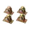 4PCS Steel Cable Pulley Set with Dual Ball Bearings for 8mm Rope - V Type Heavy Duty Track Pulley, 31mm Roller Diameter, Galvanized Steel, 200kg Max Load view 4
