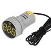AC 380V 22mm Digital Current Meter with Mini LED Ampere Gauge, 5 Color Display for Industrial AC Ammeter Panel Mount, Compact Design(Yellow) view 1