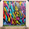 10X5ft Fabric Graffiti Backdrop Dynamic Kids Party Favor Photo Op Background 80s 90s Hip Hop Abstract Urban Street Art Photo Studio Props view 3