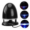 Kisangel USB Powered Mini Multimedia Speaker with LED Light, 3.5mm Audio Input External Loudspeaker for Laptop and Desktop, Portable Plug-in Computer Speaker, Black Blue, Compatible with 5V view 1