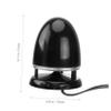 Kisangel USB Powered Mini Multimedia Speaker with LED Light, 3.5mm Audio Input External Loudspeaker for Laptop and Desktop, Portable Plug-in Computer Speaker, Black Blue, Compatible with 5V view 2