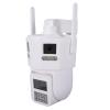 ASHATA Triple Lens Security Camera, 360 Degree PTZ Outdoor Wireless WiFi Camera with 2K Color Night and AI Human Detection, for Home Surveillance and Monitoring view 1