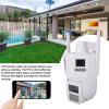 ASHATA Triple Lens Security Camera, 360 Degree PTZ Outdoor Wireless WiFi Camera with 2K Color Night and AI Human Detection, for Home Surveillance and Monitoring view 3