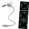 CONGARTENO Creative USB Clock Fan with LED Display Portable USB Rechargeable Mini Fan for Home Office Quiet Cooling Personal view 2
