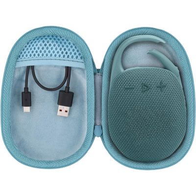 co2CREA Hard Carrying Case Replacement for JBL Clip 5 Waterproof Portable Mini Speaker (Teal Case)