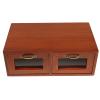 KALLORY Wood Monitor Riser with Acrylic Storage Drawers, Laptop and Printer Stand Organizer for Desktop Office, Retro Style Wooden Desk Shelf for Computer Screen Elevation and Desk Storage view 1