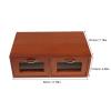 KALLORY Wood Monitor Riser with Acrylic Storage Drawers, Laptop and Printer Stand Organizer for Desktop Office, Retro Style Wooden Desk Shelf for Computer Screen Elevation and Desk Storage view 2