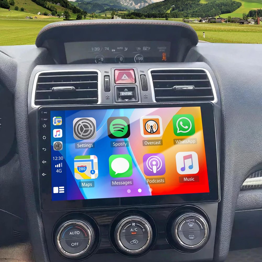 2+64G Android 14 Double Din Car Stereo Upgrade for Subaru Forester WRX Impreza 2015-2018 Car Radio w/Wireless Carplay Android Auto 9 Touch Screen GPS Navi Head Unit Bluetooth WiFi FM Backup Camera