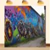 10X8ft Fabric Graffiti Backdrop Cool Retro Cassette Tape Theme Decor Background 80s 90s Hip Hop Abstract Urban Street Art Photo Studio Props view 1
