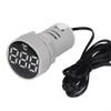 AC 380V 22mm LED Current, Mini Digital Ammeter with 5 Color Display for Industrial AC Current Sensor, Round Panel Mount Electrical Meter(White) view 1